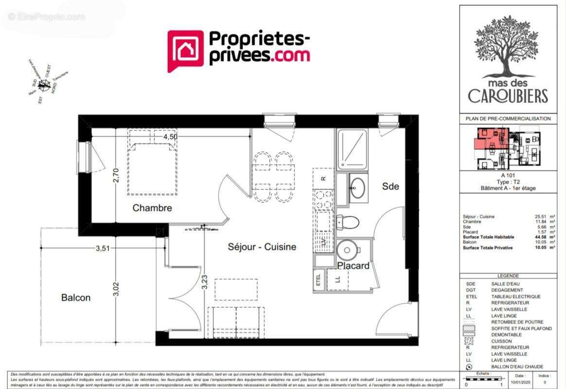 Appartement Perpignan 2 pièces de 45 m2 - photo 6