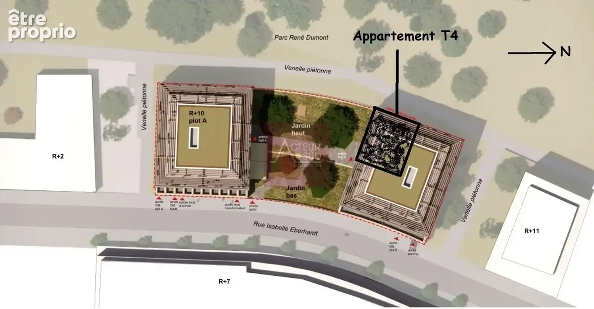 Superbe T4 en étage avec vue complètement dégagée en hyper centre - photo 3