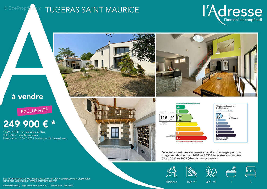 Maison à Tugéras-Saint-Maurice 5 pièces 159 m2 - photo 4