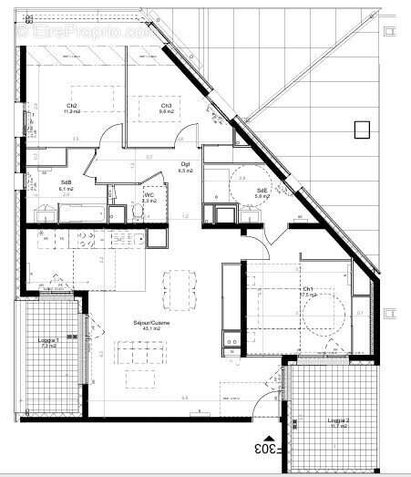Appartement 102 m² à Bordeaux  - photo 2