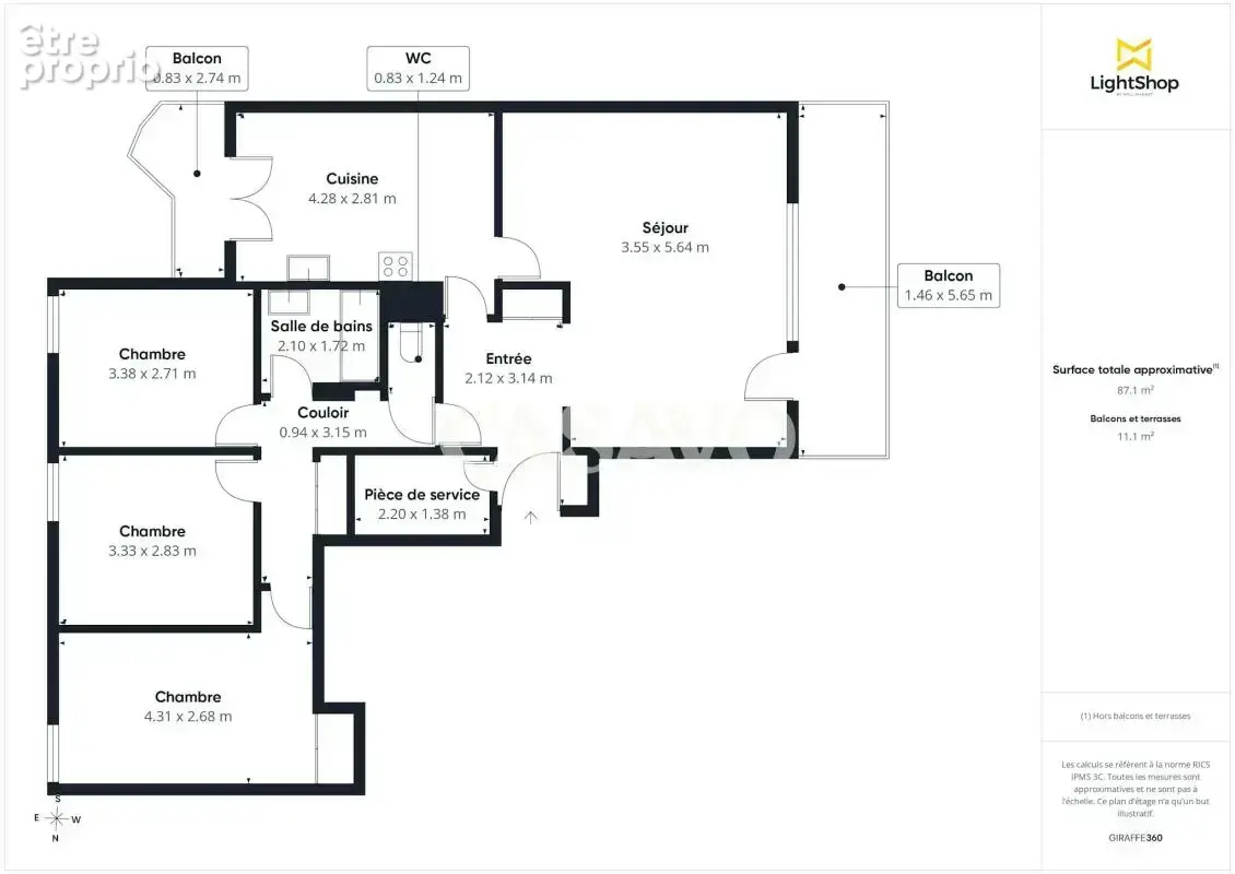 Vente Appartement 4 pièces de 87m² - 69008 Lyon - photo 5