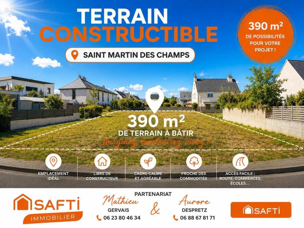 Photo 1 - Terrain à SAINT-MARTIN-DES-CHAMPS