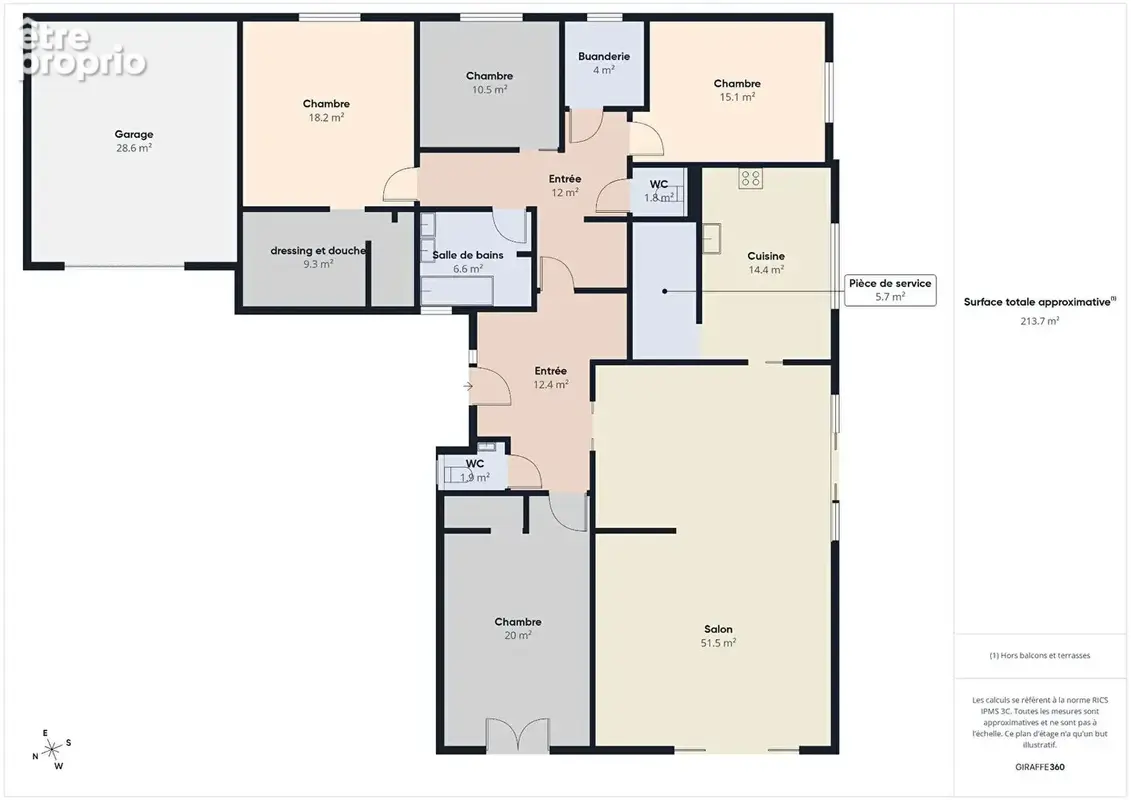 Maison de plain pied 191m² sur parcelle 750m² vernosc les annonay  07430 - photo 17