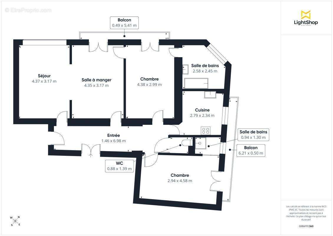 Appartement 4 pièces, 2 chambres de 82 m² avec double séjour traversant - Rue Mizon, Paris 15ème - photo 19