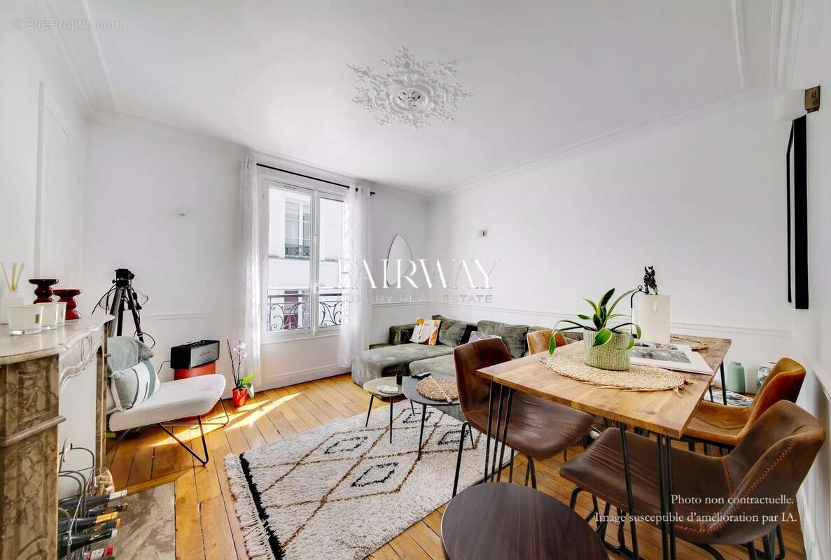 Appartement 3 pièces 55,53 m² à vendre rue Brochant Paris 17e, calme sur cour, 2 chambres - photo 3