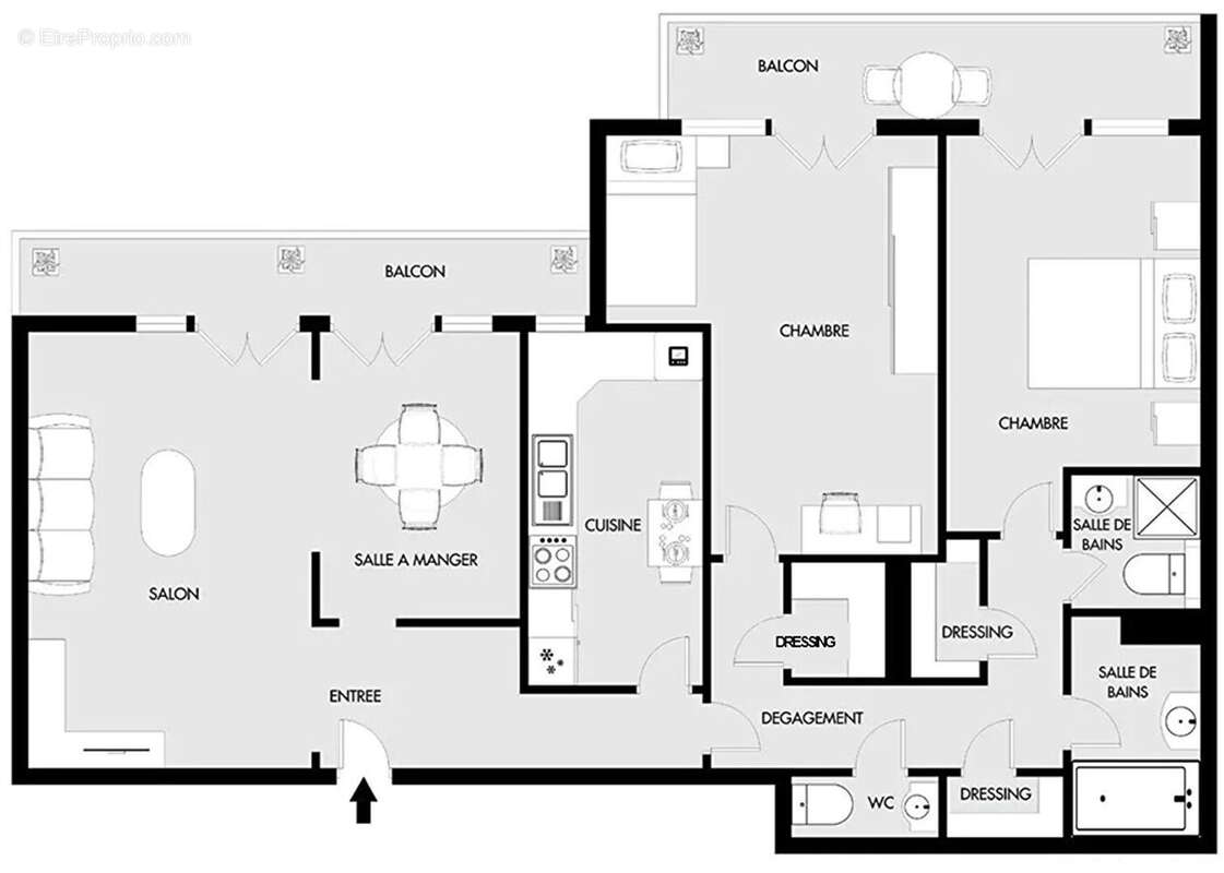 Appartement à PARIS-19E