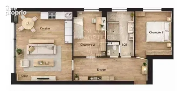 Deux chambres - balcon - parfait état - photo 9
