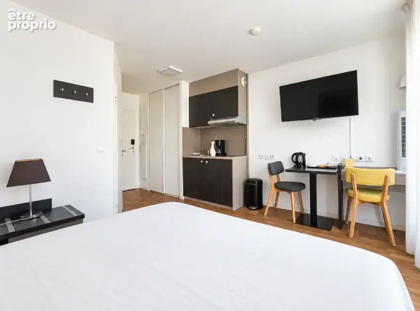 Levallois-perret – studio 18,89 m² – résidence odalys – investissement– revenus locatifs garantis un investissement locatif clé  - photo 1