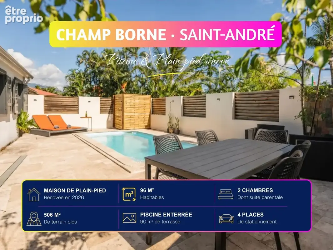 Maison 3 pièces 96 m² à vendre à Saint-Andre (97440) - photo 2