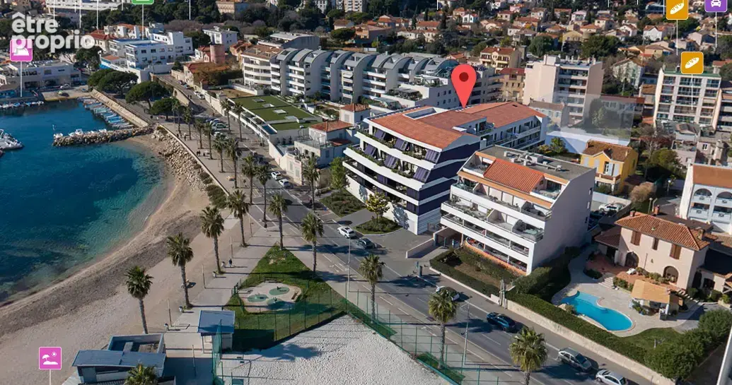 Luxueux t2 - dernier etage - residence front de mer - 39m2 - terrasse plein soleil 12m2 - 356 320€ - photo 3