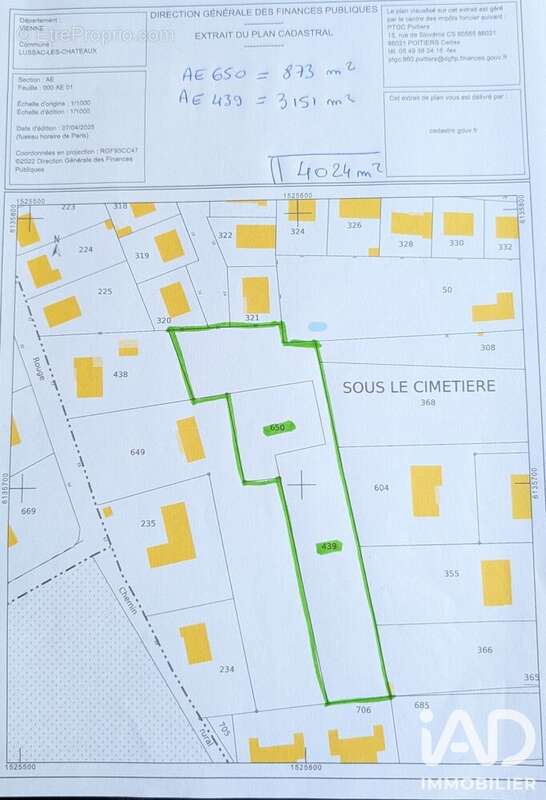 Terrain 4024 m² à Lussac-Les-Chateaux  - photo 2