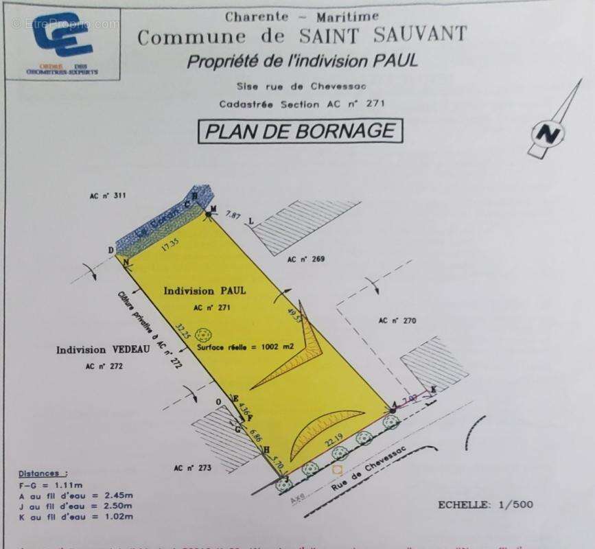 Terrain à SAINT-SAUVANT
