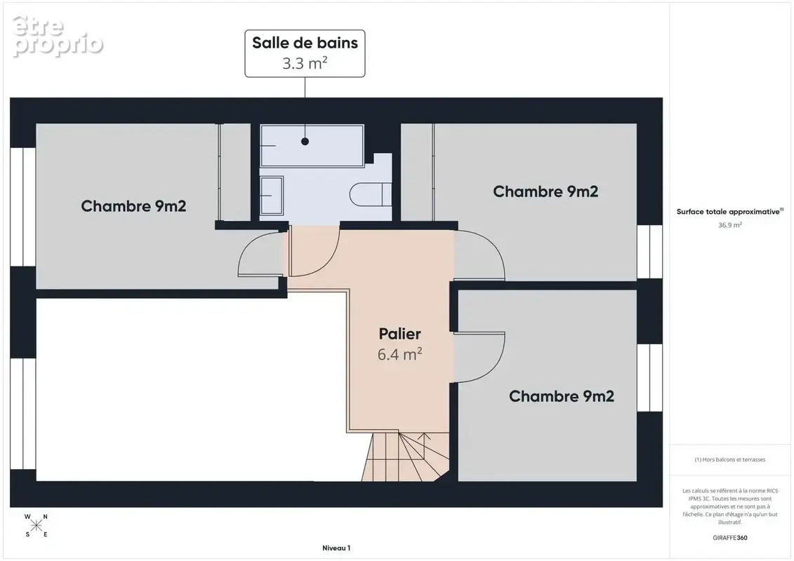 Duplex 90 m² – Terrasse 30 m² – 4 ch – Parking - photo 14