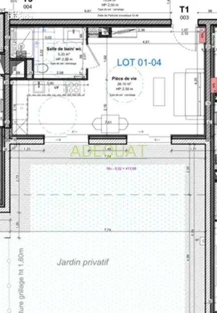 Saint andre le gaz - appartement t1 de 31.50m2 + jardin + parking... - photo 3