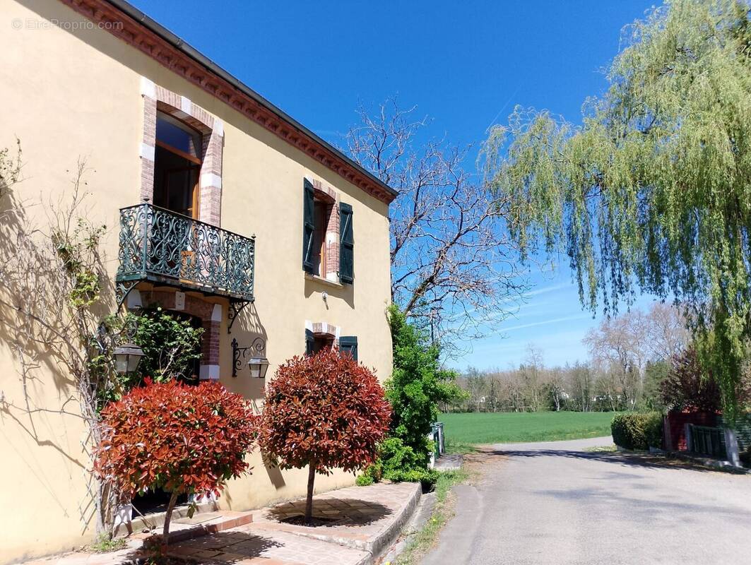 L'Isle-en-Dodon, Haute-Garonne, charmante maison spacieuse avec ruisseau, cadre rural, façade  Charming spacious house with stream, rural setting facade  - Maison à L'ISLE-EN-DODON