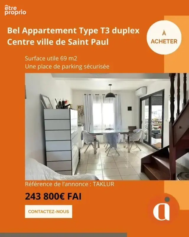 Photo Appartement à Saint-Paul au prix de 243 800€