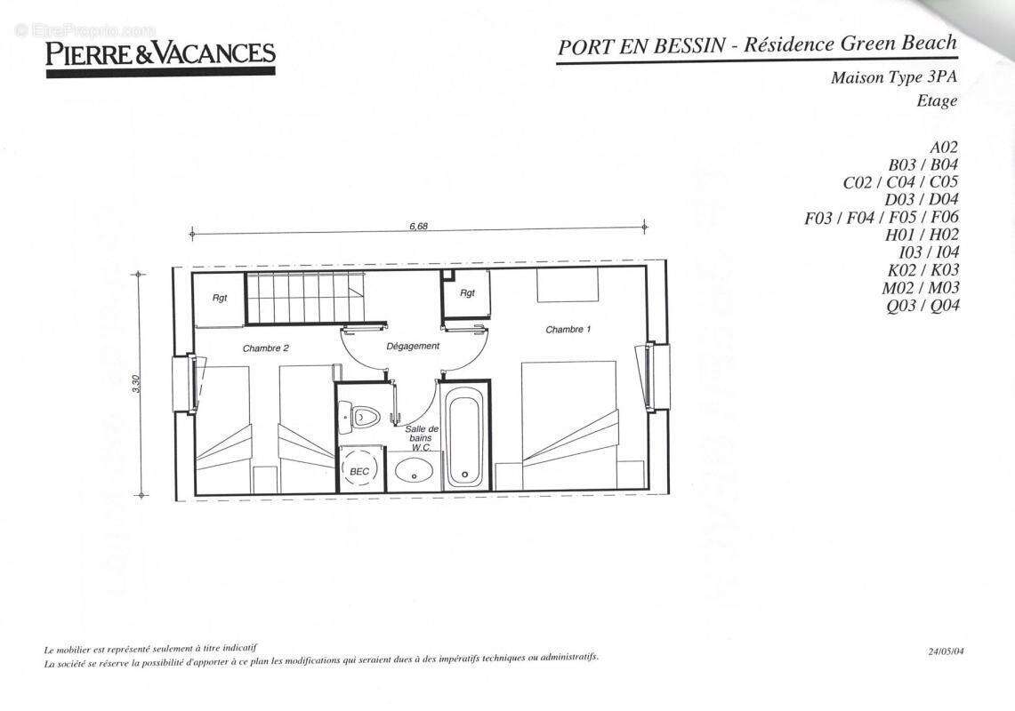 Vente Maison T3 en résidence de tourisme Pierre et Vacances à Port-en-Bessin-Huppain - photo 4