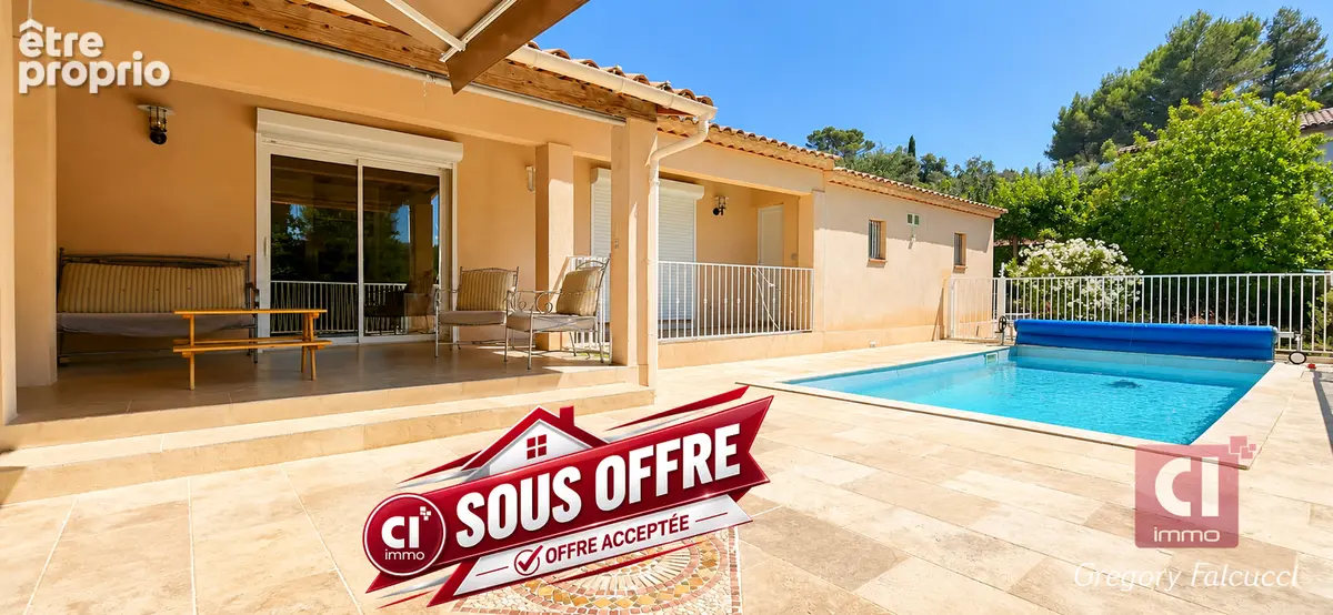 Flassans-sur-issole  villa contemporaine de plain-pied avec piscine, panneaux photovoltaïques - photo 1
