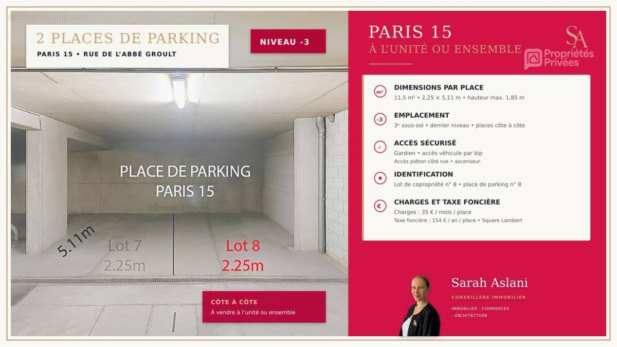 Parking à PARIS-15E