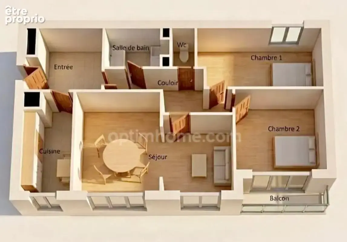 Appartement à vendre 4 pièces 2/3 Chambres LE PLESSIS BOUCHARD (95) place de parking et cave - photo 2
