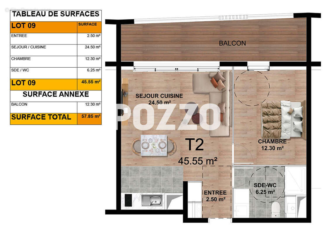 Appartement à DONVILLE-LES-BAINS