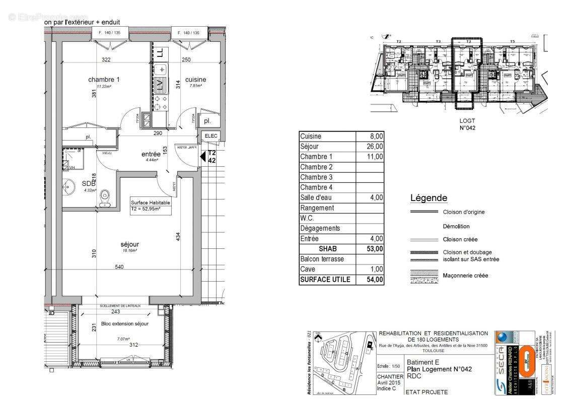 Appartement à TOULOUSE