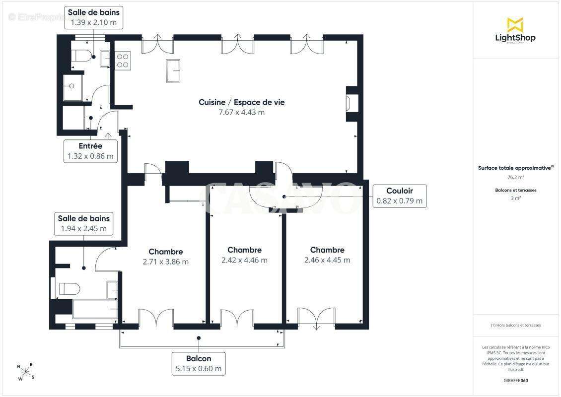 Appartement à PARIS-14E