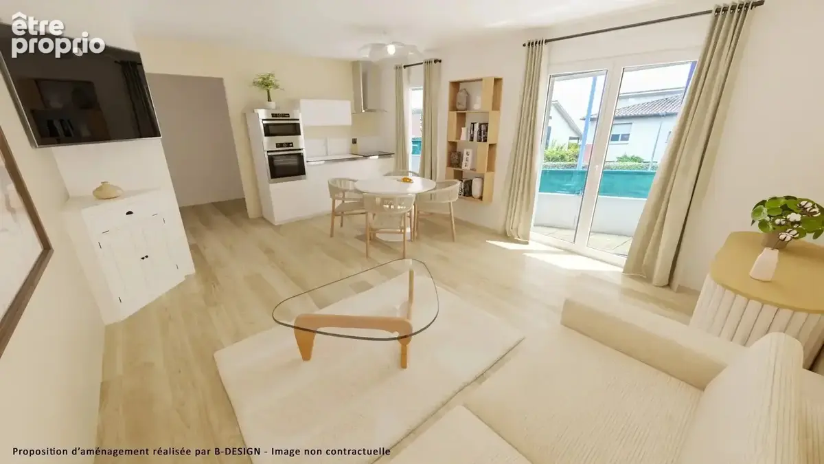 A vendre - appartement t2 + pk sous-sol - croix benite - photo 5