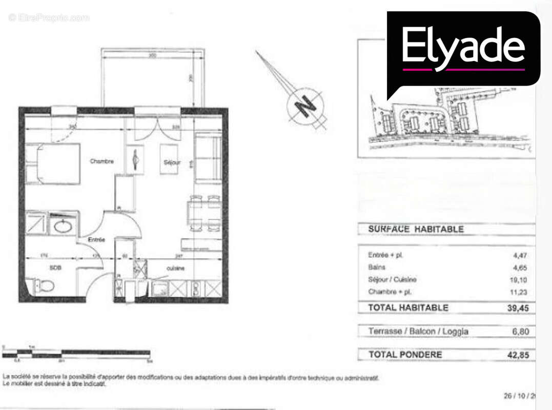 Appartement 39 m² à Bassens  - photo 6