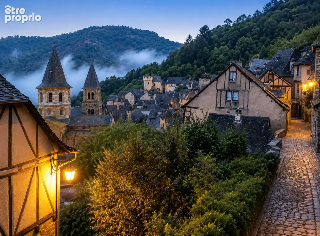 Maison de village avec vue exceptionnelle sur l'abbatiale de Conques - Gîte & fort potentiel commercial - photo 2
