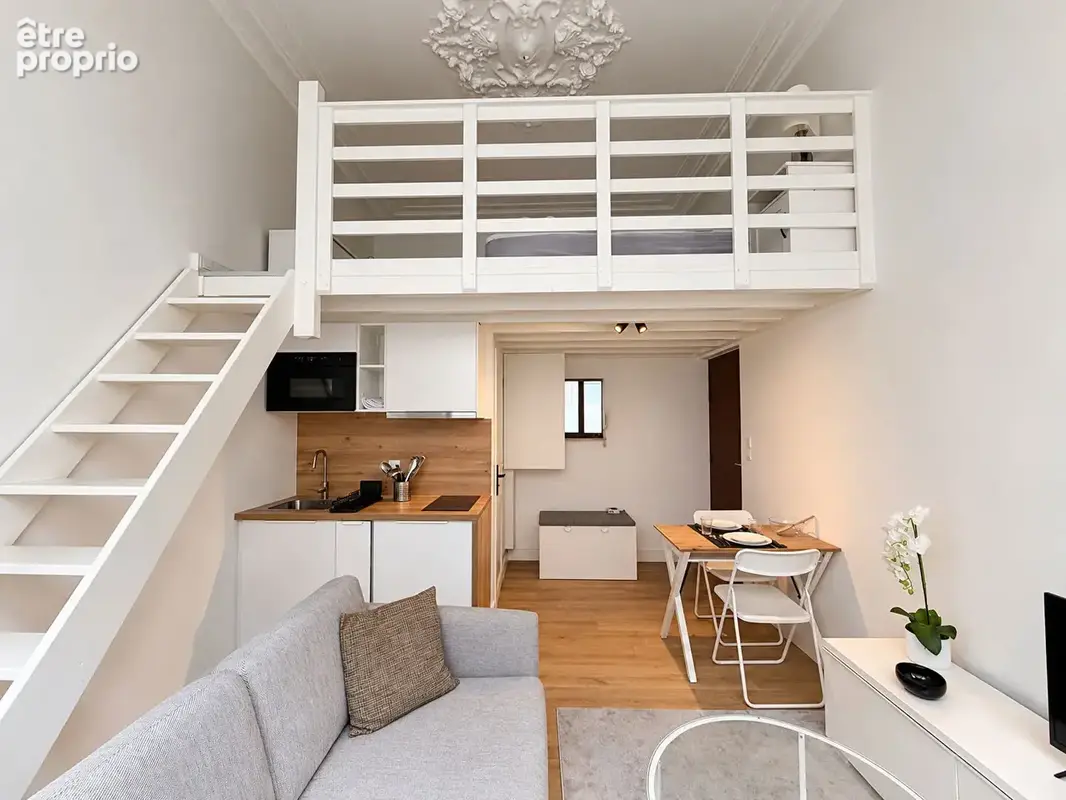 Studio rénové et meublé avec mezzanine - photo 1