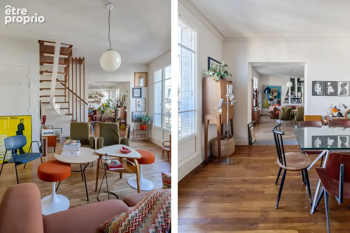 Paris 18e - LAMARCK-CAULAINCOURT / RUE FRANCOEUR - Duplex - 6 pièces - 126,42m² Carrez - 4 chambres - Balcon filant - photo 12