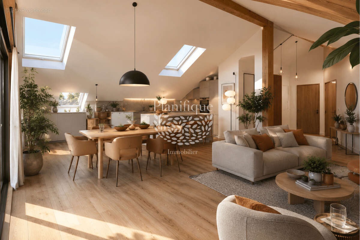 Appartement T3 sous les combles avec terrasse à Ornex - photo 2