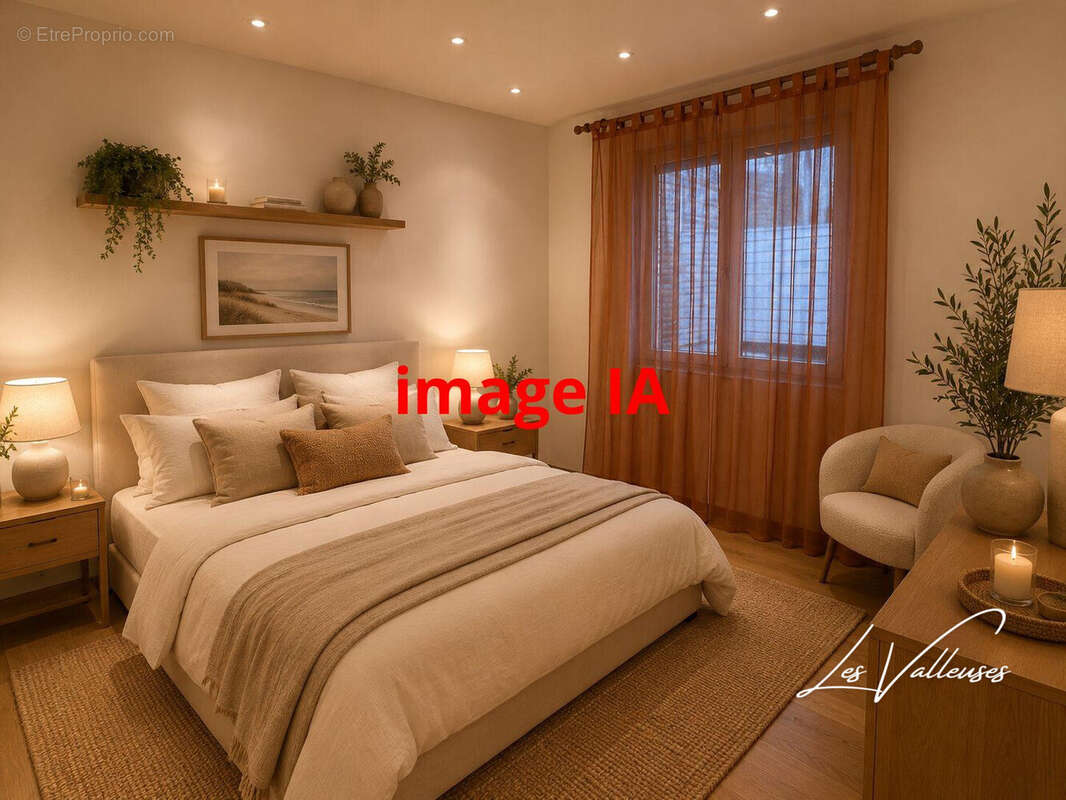 chambre avec meubles IA