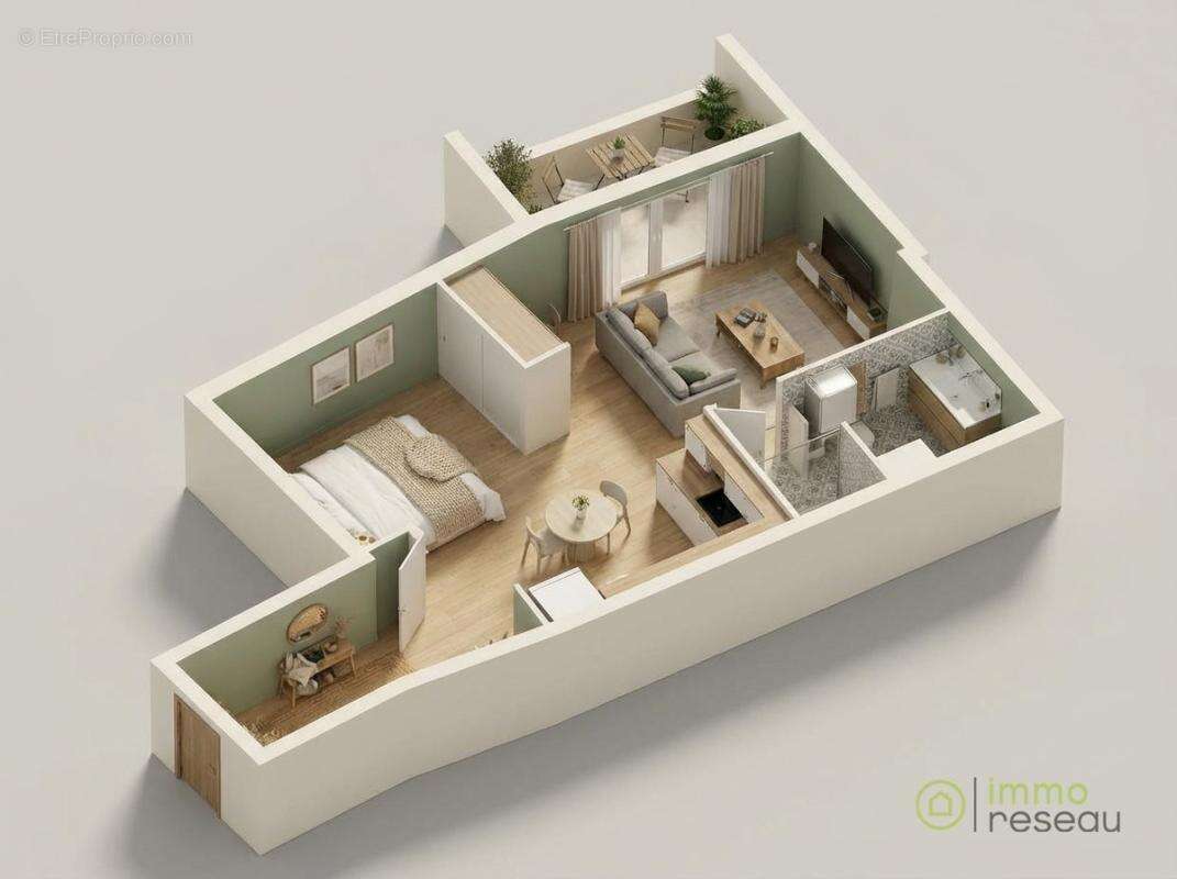 Appartement en frais réduits - photo 2