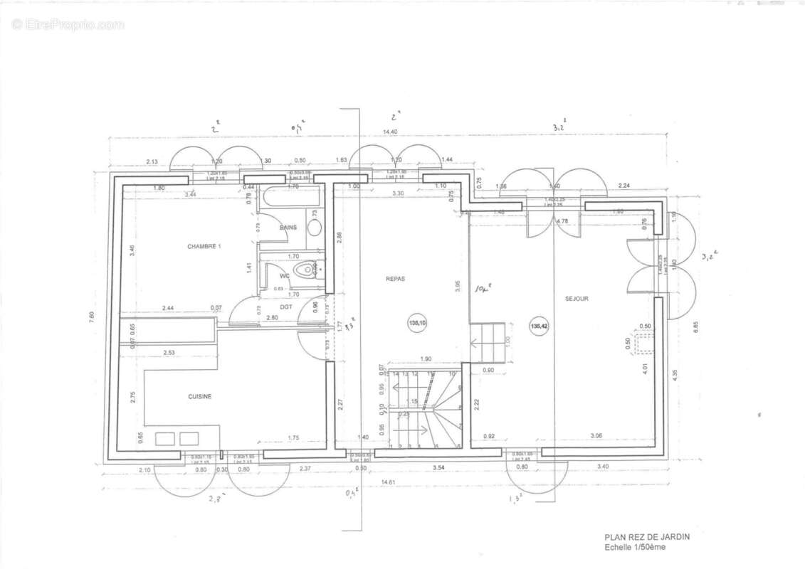 Plan du rez-de-jardin - Maison à SURVILLIERS