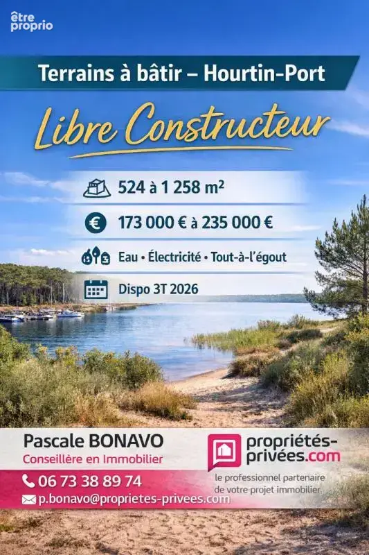 Hourtin-port  beau terrain viabilisé de 1 060 m²  à proximité du lac - photo 7