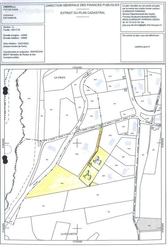 EXCLUSIVITE / Très beau terrain viabilisé 1170 m² /  63520 ESTANDEUIL - photo 3