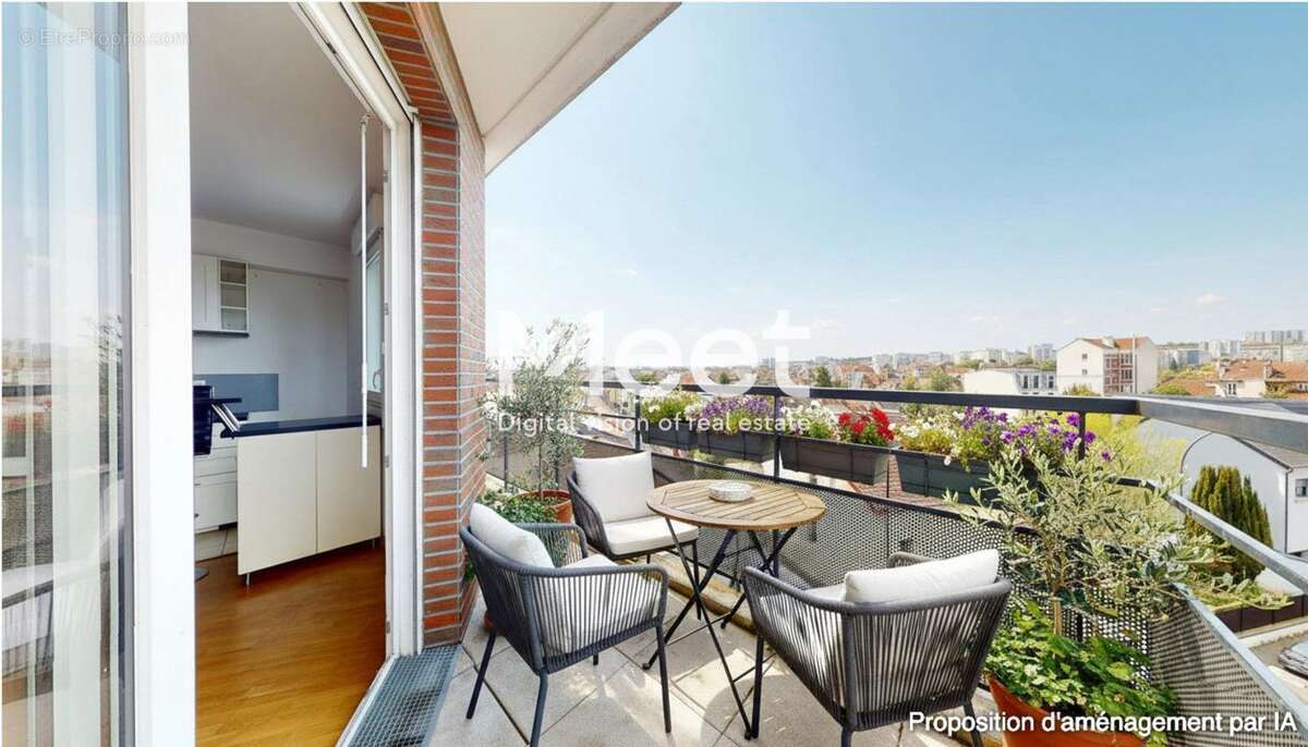 3 pieces - immeuble récent - balcon - vue dégagée - photo 2