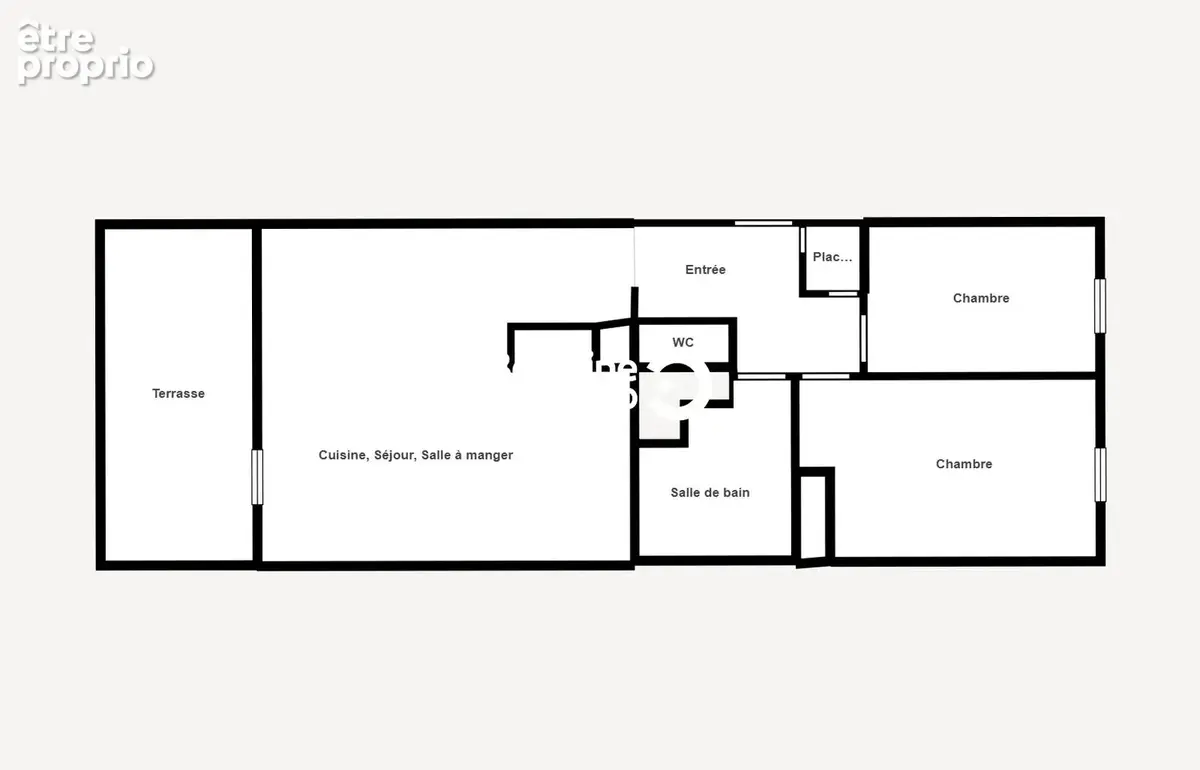 Appartement t3 avec terrasse - 2 chambres - garage double - dernier etage - photo 15