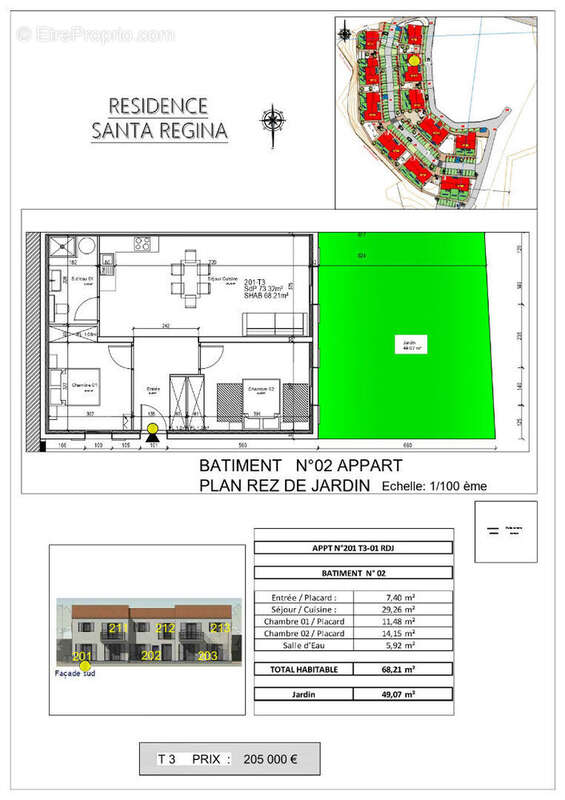 Appartement à OLMETA-DI-TUDA