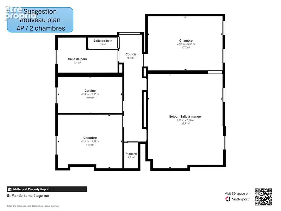 Appt 4P / 3 chambres - Très bon état - St Mande - 92m² environ - photo 12