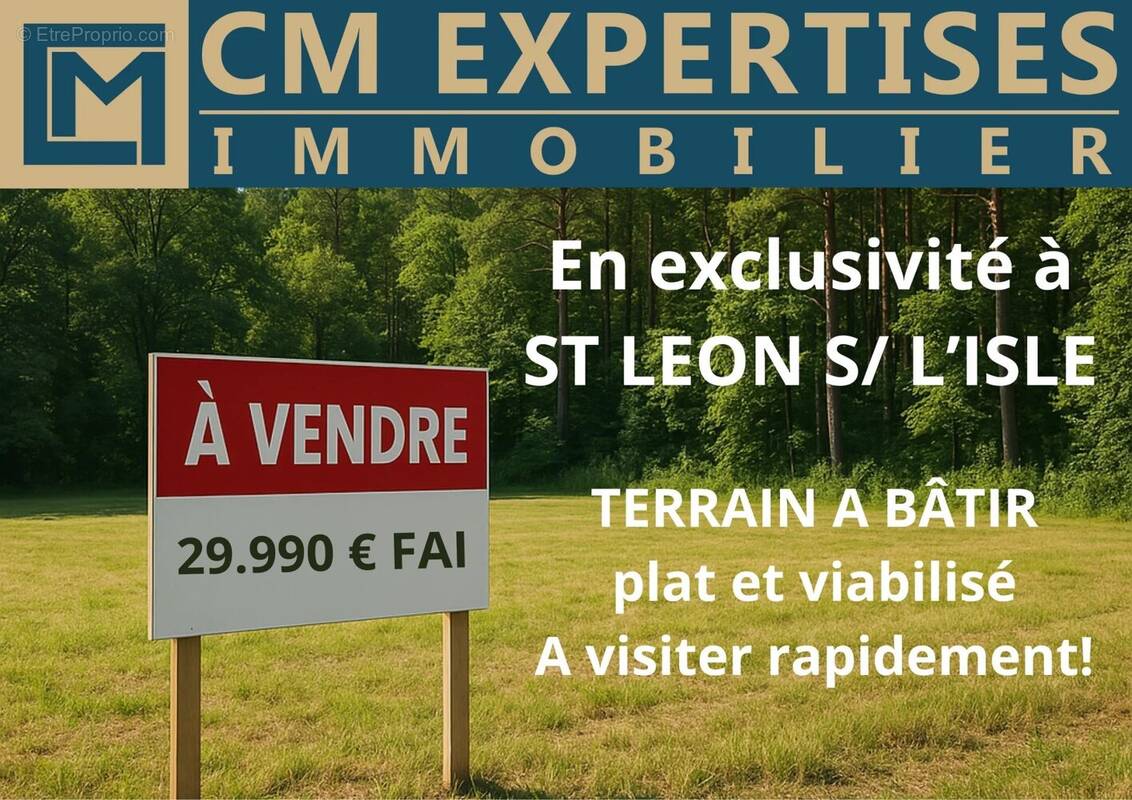 Terrain à SAINT-LEON-SUR-L&#039;ISLE
