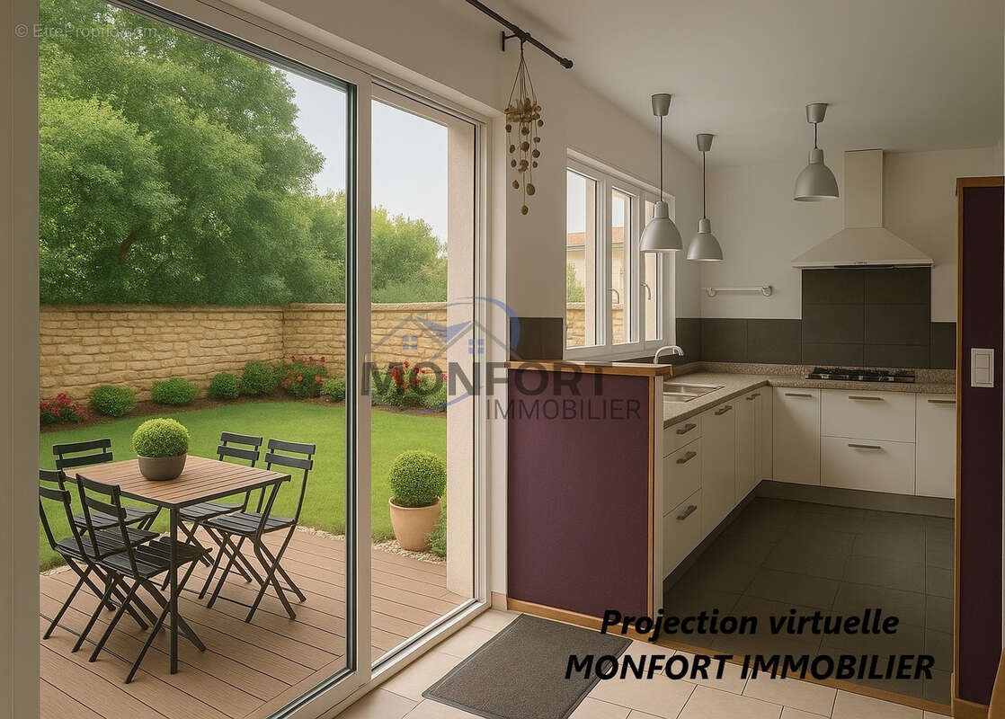 Maison de ville en pierre rénovée   5 chambres (ou 4 + bureau), jardin avec cuisine d’été   157 m2 - photo 2