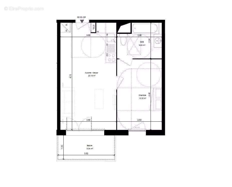 Appartement à LE COUDRAY-MONTCEAUX