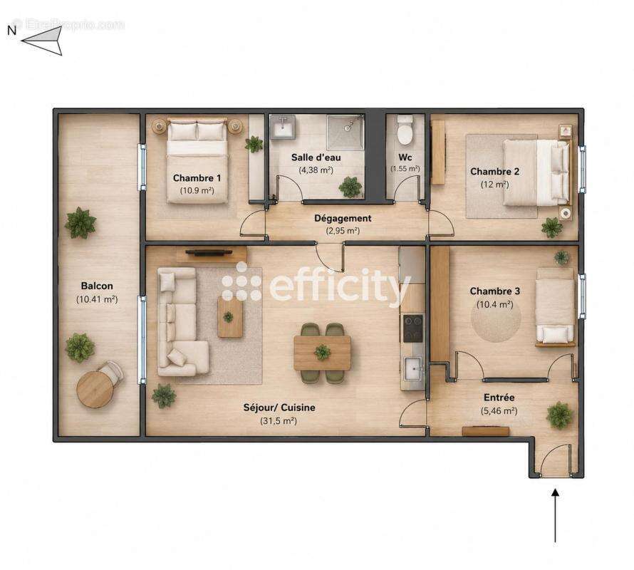 Appartement à MARSEILLE-15E