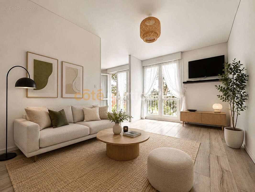 Sous offre -- saint herblain -- t4 -- 78m²-- double piece de vie --  2 ou 3 chambres --place de parking --cave -- balcon - photo 2