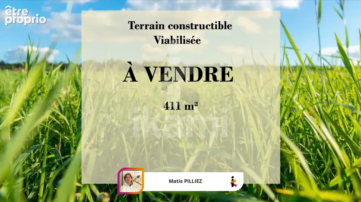 Terrain à bâtir viabilisé 411 m2 à Salles - photo 1
