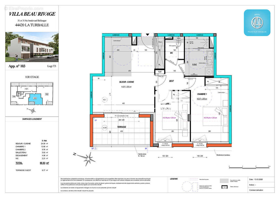 Appartement à LA TURBALLE