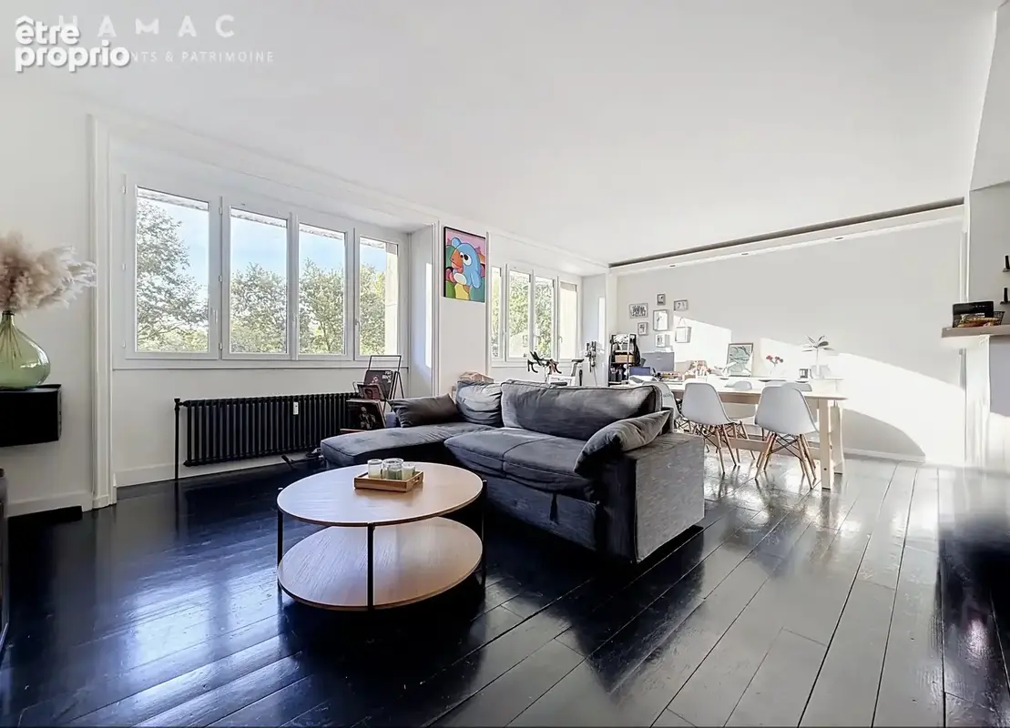 Caluire-et-cuire – t3 traversant 76 m² – vue rhône & tête d’or - photo 1